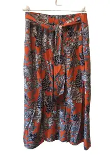 Cabi Style #5250 Calypso Skirt Sz. M Maxi Floral Orange Blue Beach Vacay