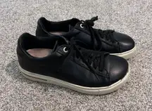 Birkenstock Bend Leather Sneaker Lace Up Black Casual Comfort Walking Shoes 36