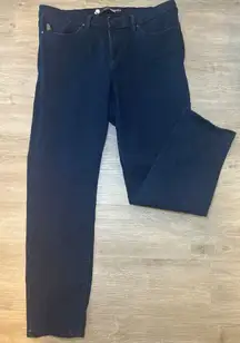 Karl Lagerfeld Straight Leg Ankle Mid Rise Jeans Size‎ 14 Dark Wash RN54163