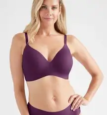 Knix wing women Wirefree contour bra berry 8 NWT