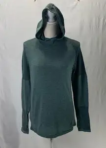Adidas Running PrimeKnit Ivy Green Wool Blend Hooded Long Sleeve Tee Siz…