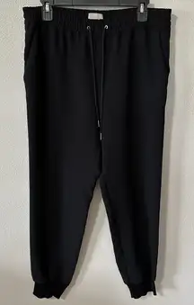 Aritzia Wilfred Buffon Black Drawstring Crepe Joggers Trouser Pants‎ Size Medium