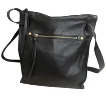 KOOBA Fairfield Leather Convertible Backpack Purse BLACK travel crossbody