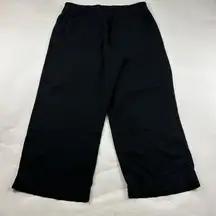 Old Navy Black Linen Blend Wide Leg Lounge Pant XL