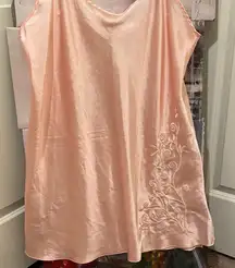 Delicates Pink Satin Nightgown