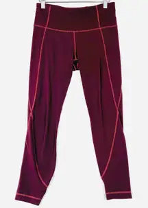 Athleta Burgundy Purple High Rise‎ Workout Leggings Activewear Womens Size M