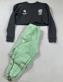 Bundle Set Darc Sport Wolves Winter Kit SHE S Black Cropped Sweatshirt Pants S