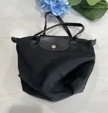 Longchamp Paris Tote‎ Bag Handbag Black Nylon Small Travel Purse