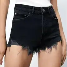 Zara High Waisted Denim Cutoff Shorts 6