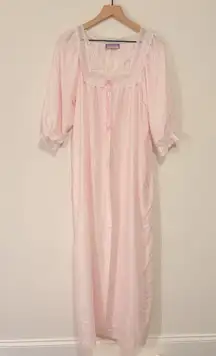 Vintage 90s Pink Lace Nightgown Robe Coquette Feminine Angelcore 