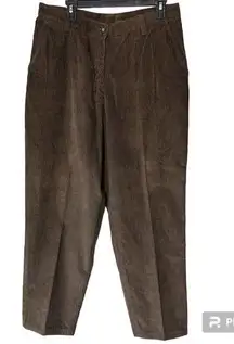 Woolrich 1964 Women’s Brown Corduroy Pants Loden Wide Leg High Waist Size 16