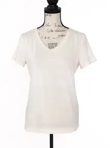Athletic Works White V-Neck Women’s T-Shirt | Size M | Short Sleeve Activewear