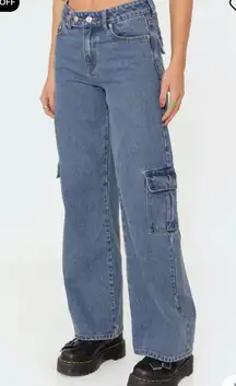 Deliah Low Rise Cargo Jeans - Size XS