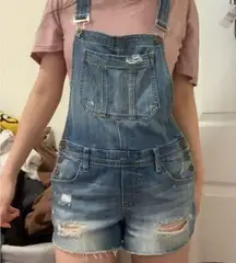 Overall Denim Shorts Size Small