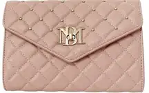 NWT Badgley Mischka Vegan Leather Purse Diamond Quilted Blush Pink Crossbody Bag