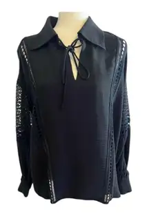 BROCHU WALKER Women's Kaia Blouse Black S