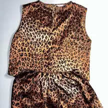 NWOT Kathy Ireland Intimates Leopard Print 2 pc Set Vintage