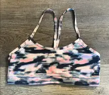 Lululemon Flow Y Bra IV in Wamo Camo Barely Pink Sports Bra Size 4
