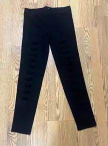 Umgee Black Jeggings with Cut-Out Detail
