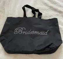 Elevate Your Bridal Party with Our 12x18 Rhinestone Bridesmaid Tote Bag in Black