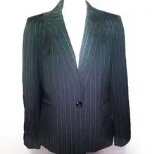 Black Label by Evan Picone black striped blazer