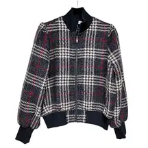 Express x Negin Mirsalehi Plaid Bomber  Jacket Women’s Size Medium