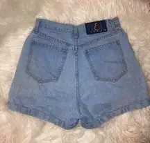 Vintage steel size 9 high waisted jeans shorts blue jean cotton vtg 26” waist