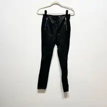 NEW Rag & Bone Marissa Genuine Leather Mid Rise Skinny Leggings Pants Black 2 