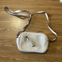 NWT J. Crew Small Mini Cream Leather Crossbody Bag Gold Hardware