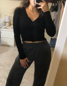 Black Cropped Sweater