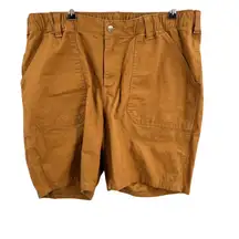 Carhartt Relaxed Fit Work Shorts Womens 16W Brown Cotton