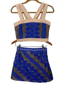 Endless Rose Women's Size Small Cropped Top and Mini Skirt 2 Piece Set