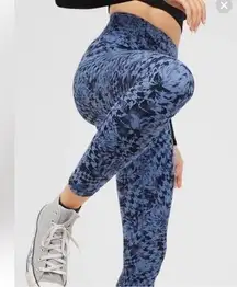 OFFLINE By Aerie Real Me Xtra Hold Up Legging in marbled blue x-small short NWT