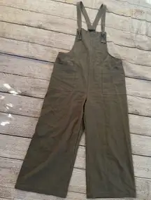 Miou Muse Jumpsuit Linen Blend Womens Medium Brown Overalls Minimalist Lagenlook