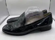 J Crew made in Italy Academy Penny Loafers in Black Leather Size US 11 E10