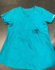 Cherokee‎ Turquoise Active Top Drawstring Waist scubs C-18