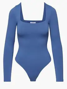 Aritzia Babaton Azure Long Sleeve Original Contour Squareneck Bodysuit small