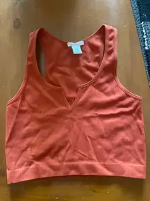 Orange Seamless Tank Top