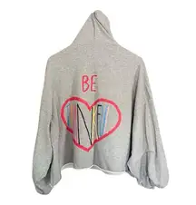 Wren + Glory NYC Hand Painted Be Thankful Oversized Hoodie