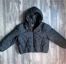 Wild Fable Black Puffer Jacket with Hood Women’s SZ M