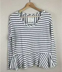 We the Free Striped Peplum Knit Top