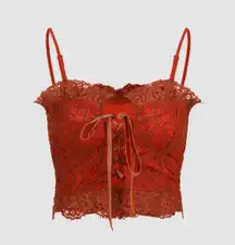 Red Lace Tank Top