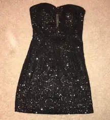 Hailey Logan by Adrianna Papell Black Sequin Dress XS