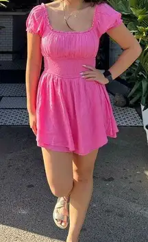 Hollister Brand New On or Off-Shoulder Pink Romper