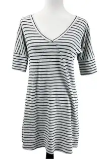 Abercrombie & Fitch Womens‎ XS  Striped T-Shirt Mini Dress Black Gray White