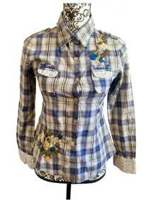 ROMEO & JULIET COUTURE Country Cotton Plaid Shirt