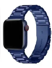 Fullmosa Luxury Apple Watchband Blue Stainless Steel Fits SE 1 - 6 42 44 45