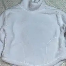 Cropped Turtleneck Sherpa Sweatshirt