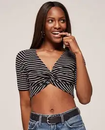 Reformation Kelsey Twist Front Crop Top