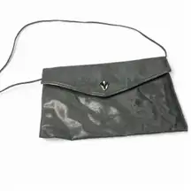 Shirl Miller Vintage Envelope Clutch Purse Bag Grey Sleek Minimalist BarbieCore